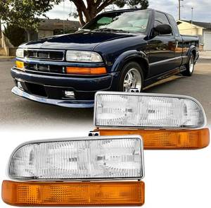 lot 261485 image: 4PCS Headlight Assembly Set For 1998 1999 2000 2001 2002 2003 2004 Chevrolet S10 ZR2 Base LS Extended Cab Pickup1998-2005 Chevy Blazer LS Base Truck Replacement Headlamp OE STYLE(LH&RH)