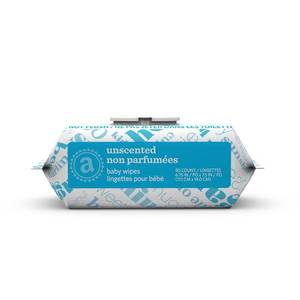 lot 261493 image: Amazon Elements Baby Wipes, Unscented, 810 Count, Flip-Top Packs