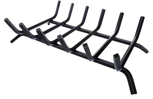 lot 261503 image: Fireplace Grate,Fireplace Log Holder,21 inch Heavy Duty Solid Cast Iron FIrewood Log Burning Rack for Inside The Fireplace Accessories Outood Fire Pit Kindling Fireplace Tools