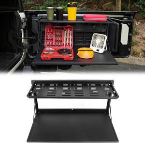 lot 261505 image: Retails for $123 2-Tier Tailgate Table Molle Panel Compatible with Jeep Wrangler JK JKU JL JLU 2007-2025,Foldable Rear Storage Cargo Rack Camping Shelf(Not fit Side Stock subwoofer on JK Models)