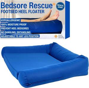 lot 361465 image: Retails for $124 Bedsore Rescue Foot Bed Heel Flotation Protection Cushion  Support Feet, Ankles and Legs  Heel Protectors for Pressure Sores  Pressure Pads for Bed Sore  Elevated Foot Pillow for Sleeping