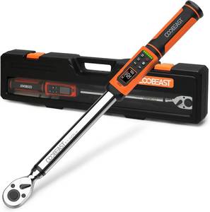 lot 461321 image: Retails for $102 Digital Torque Wrench, 12 Drive Electronic Torque Screwdriver with Preset Value(3.76-250.8 Ft.lbs.5.1-340Nm), Buzzer and LED Flash Five Units of Measure Torque Wrench for Motorcycle, Auto Repair