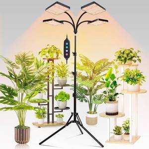 lot 461347 image: FECiDA 2026 4Head Grow Light with Stand, 100 Watt Power Draw, Bright and Big Coverage Grow Lights for Large Houseplants, Bonsai Tree, 48121620 Hr Timer, 24-72 Height Adjustable, 360  Gooseneck