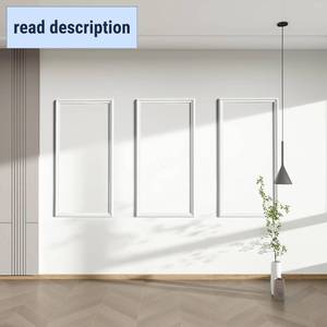 lot 361483 image: PALMPOP Peel and Stick Wall Molding Kit of 3 Frames,Premade Accent Wainscoting Panels, Ready to Molding Trim for Living Room Bedroom Corridor Home Interior Wall Panel Decor (24x12in)