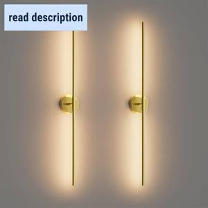 lot 461310 image: Retails for $129 40Inch Hardwired Gold Wall Sconces Set of Two,360  Rotate Modern Linear Wall Light 30W Gold Vanity Light 3000K for Bathroom, Living Room(2 Pack)