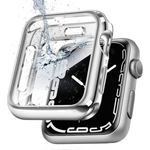 lot 31876 image: top4cus 42mm Case Soft Flexible Lightweight Anti-Scratch Overall Protective 42mm Iwatch Waterproof Cover Case Shiny Workout Shockproof Bumper Compatible with Apple Watch Series 321 -Silver - Retail $7