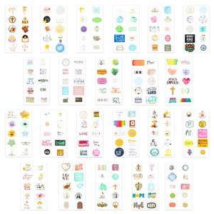 lot 31881 image: Mr. Pen- Inspirational Christian Stickers, Bible Verse Jesus Stickers, Laptop, Scrapbook Journaling Planner, Bible Study Supplies Christian Easter Gifts - Retail $6