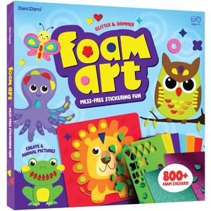 lot 31886 image: Dan&Darci Foam Sticker Art Craft for Kids - Toddler Arts & Crafts for Ages 3-5 - Boys 4-6 Birthday Gift - DIY Kid Activities Ages 3 4 5 6 Years - 4 Year Old Boy Gifts - Mess Free Craft Activity - Retail $15