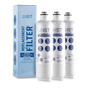 lot 31905 image: Mist Ultra Clarity Pro Water Filter Replacement compatible with Bosch BORPLFTR50, Refrigerator Water Filter compatible with BORPLFTR55, 12033030, 11032531, WFS200MF, RA450022, REPLFLTR55  - Retail $37