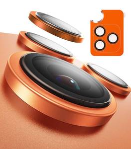 lot 31906 image: TORRAS 3-Year Ultimate Durability for iPhone 17 Pro Max17 Pro Camera Lens Protector-11 Invisible Fit & Ultra Clarity, Military-Grade 9H Aerospace Glass Anti-Scratch Easy Installation, Cosmic Orange - Retail $24