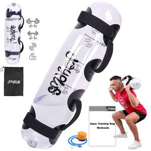 lot 31939 image: JOYPLUS Aqua Bag Sandbag Alternative - Adjustable Aqua Bag and Power Bag with Water - Core and Balance Trainer - Portable Stability Fitness & Full Body Workout Equipment,Cylinder,MAX Weight 44LB used - Retail $50