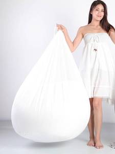 lot 31945 image: Giant Bean Bag Chairs Inner Liner Cover for Adults Kids Teens Without Filling, Living Room Bedroom Round Lazy Sofa Chair Inner Liner Cover Only (No Filler), 4.1Ft, White - Retail $17