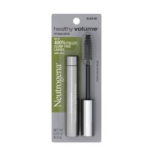 lot 31953 image: Neutrogena Healthy Volume Lash-Plumping Mascara, Volumizing and Conditioning Mascara with Olive Oil to Build Fuller Lashes, Clump-, Smudge- and Flake-Free, Black 02, 0.21 oz