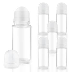 lot 32733 image: ConStore 50ml1.7oz Clear Glass Deodorant Roll On Bottles 6 Pcs Empty Glass Roller Bottles Refillable Perfume Roller Bottles Travel Glass Bottles Deodorant Containers