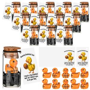 lot 32751 image: Seenelling 20 Sets Emotional Support Gifts Bulk Team Building Positive Affirmation Thank You Coworker Gifts with Inspirational Cards for Employee Appreciation Staff Teacher(Basketball Duck) - Retail $14