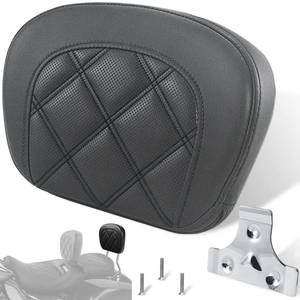 lot 32780 image: FOVPLUE Passenger Backrest Pad Sissy Bar Pad for Harley Touring Electra GlideRoad GlideRoad KingStreet GlideTrike Freewheeler FLRTFLHXXX, Double Red Stitching