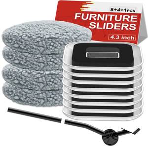 lot 32783 image: New Upgrade Furniture Sliders, Multi-Surface 3-in-1 Furniture Movers Sliders, Heavy Moving Pads with 8PCS 4.3 Carpet Sliders4PCS Hard Floor Socks1 Lifter, Protect Floor and Easily Move Furniture - Retail $25