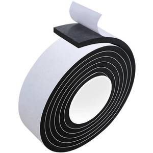 lot 33466 image: 16.4 Feet Foam Weather Stripping Tape,2 Inch W x 14 Inch T,High Density Insulation Tape,Self-Adhesive Seal Strip for Doors & Windows-Draft Blocker,Soundproofing,Waterproof Black - Retail $16