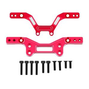 lot 33478 image: Aluminum Alloy Front&Rear Damper Plate for Arrma 114 Typhon Grom Upgrade Parts (Red) - Retail $19