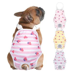 lot 33479 image: Jollywoods 3 Pack Washable Female Dog Diaper Onesie Sanitary Pantie with Adjustable Suspender, Reusable Fixed Doggie Diapers, Super Absorbent Leakproof for Small Medium Large Dog in Heat Cycle XSS - Retail $54