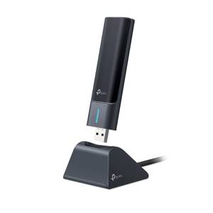 lot 45404 image: TP-Link AXE5400 WiFi 6E USB Adapter for Desktop PC (Archer TXE70UH) Tri-Band Wireless Network Adapter, Ultra-Low Latency, MU-MIMO, OFDMA, Refined Security, WPA3, Supports Windows 1110 - Retail $70