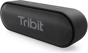 lot 45406 image: Tribit XSound Go Bluetooth Speaker, 16W Portable Wireless Speaker with Loud Sound, 24H Playtime, IPX7 Waterproof, Custom EQ, XBass, BT5.3, TWS Pairing, Type-C, OutdoorHomeTravelBeachShower (Black) - Retail $35
