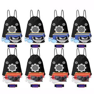 lot 45443 image: POKONBOY Compatible with Nerf Party Supplies for Kids - Accessories for Blaster Gun Toy Birthday Party Favors, Includes Darts Wristbands Tactical Face Mask and Safety Glasses for Two Teams - Retail $22