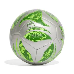 lot 45473 image: Adidas MLS Club Soccer Ball, Silver MetallicGreen, Size 4  1 Set - Retail $18