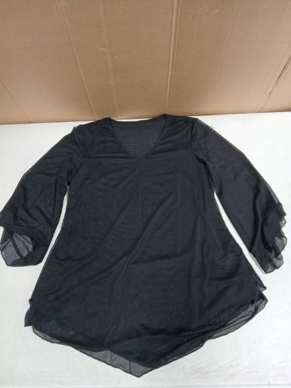 lot 26424 image: Womens Sheer Flowy Blouse Black Medium