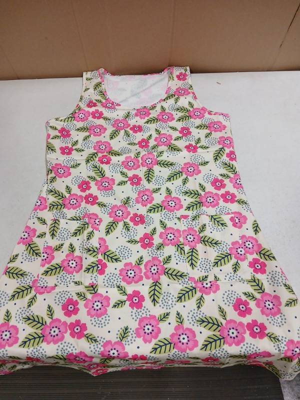 lot 27697 image: Pink Floral Sleeveless Dress with Pockets Large