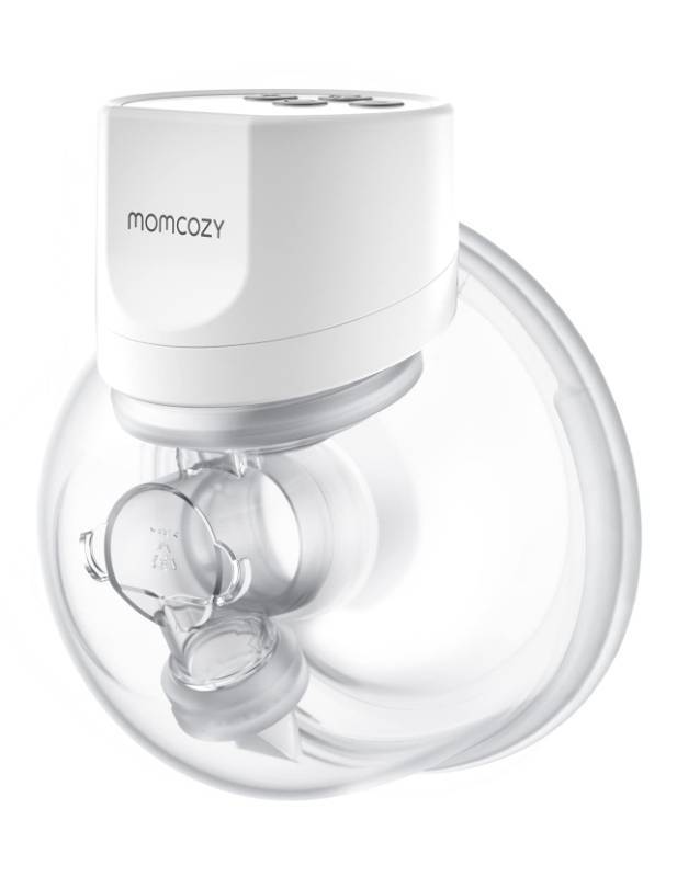 lot 59107 image: Momcozy Breast Pump S12 Pro Hands-Free, Wearable & Wireless Pump with Soft Double-Sealed Flange, 3 Modes & 9 Levels Double Electric Pump Portable, Smart Display, 24mm, 1 Pack, White - Retail $60