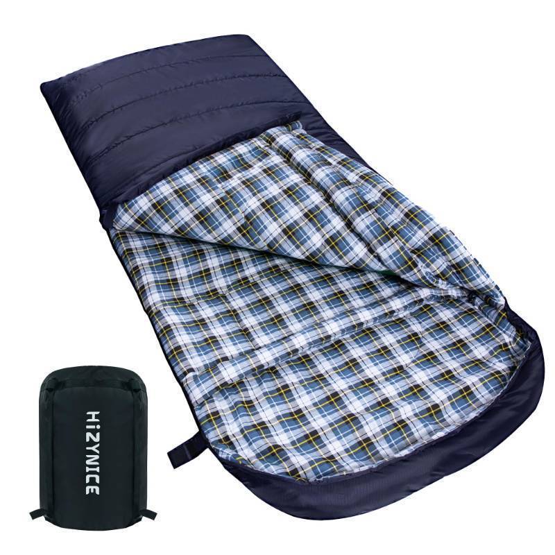 lot 50853 image: HiZYNICE Sleeping Bags for Adults Large Wide Cold Weather 0 Degree XL XXL Plus Size Oversized,Navy Blue Right Zip - Retail $70