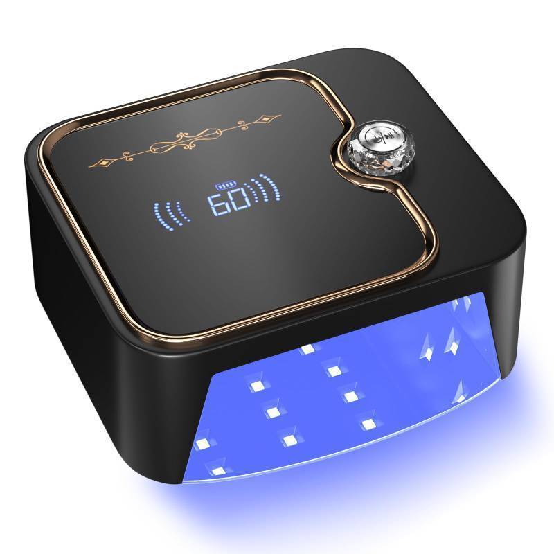 lot 49868 image: TCHMCITY 288W Cordless Nail Lamp, Rechargeable UV Light for Gel Nails with Unique Knob & Full LCD Display Screen, Portable Wireless UV LED Nail Lamp, Fast Curing Gel Nail Polish for Salon & Home Use - Retail $30