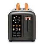 SEEDEEM Toaster 2 Slice with Touch Screen, Faster Heating Speed, 7 Shade Setting, 6 Bread Type, 1.5 Wide Slots Toaster, Removable Crumb Tray, 1350W, Dark Metallic - Retail: $43