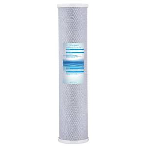 lot 5005 image: Geekpure 20-Inch Universal Compatible Carbon Block Water Filter Cartridge for Whole House Water Filter- 4.5 Inch x 20 Inch - Retail $36