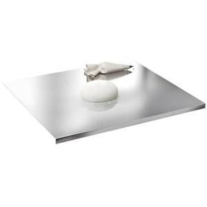 lot 5016 image: Stainless Steel Cutting Boards for Kitchen,304 Stainless Steel Chopping Boards with Lip and Non-slip silicone pad for Countertop Cutting Meats Fruits, Easy To Clean (15.7  27.5  0.06inch) - Retail $30