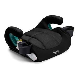 lot 5031 image: Britax UpNGo Click Backless Booster Car Seat with Rigid Latch - Black LATCH Compatible, Machine Washable Seat Pad, Fits 3 Car Seats Across - Retail $70