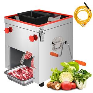 lot 5044 image: Greatrue Meat Cutter Machine,850W Meat Slicer,Commercial 5mm Electric Meat Slicer Shredded Cutting Machine, Stainless Steel 330lbh,Meat Cutter with Detachable Blade for Boneless Pork Chicken Fish. - Retail $389