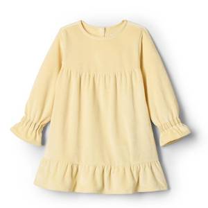 lot 4007 image: Amazon Essentials x Sofia Grainge Baby Girls Longsleeve Corduroy Dress, Butter Yellow, 12 Months - Retail $15