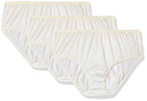lot 4009 image: Shadowline Womens Panties - Nylon Hipster (3 Pack) Shorts, Ivory, 7 US - Retail $39