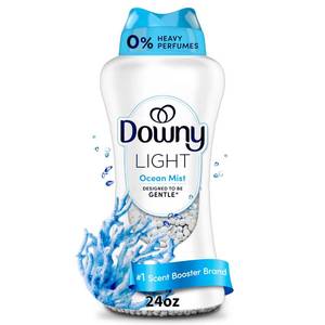 lot 4017 image: Downy Light Laundry Scent Booster Beads, Ocean Mist Scent, 24 OZ, In-Wash Fabric Beads Designed To Be Gentle With A Light Boost Of Scent, No Heavy Perfumes&nbsp