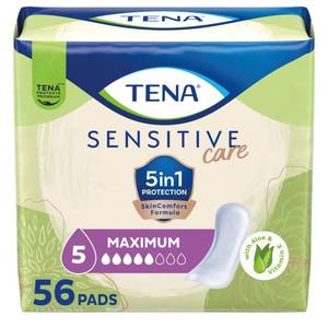lot 4067 image: TENA Sensitive Care Maximum Pads, Regular Length, 56 count - Retail $14