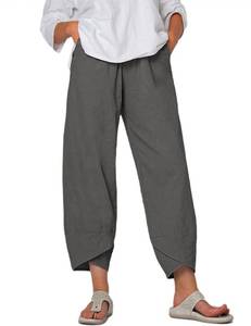 lot 4069 image: Springrain Womens Capri Pants Casual Summer Cotton Cropped Lounge Pants Trousers(Darkgrey-Medium) - Retail $24