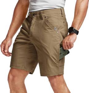 lot 4074 image: CQR Mens Stretch Utility Shorts, Lightweight Quick Dry Casual Shorts, Hiking Golf Cargo Shorts with Zipper Pockets, Sedona Cougar, 34W x 10L - Retail $49