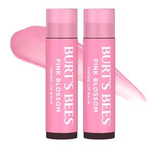 Burt's Bees Lip Tint Balm, Mothers Day Gifts, with Long Lasting 2 in 1 Duo Tinted Balm Formula, Color Infused with Deeply Hydrating Shea Butter for a Natural Buildable Finish, Pink Blossom (2-Pack)&nbsp;