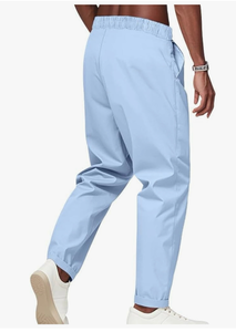 lot 4080 image: Mens Sweatpants Quick Dry Elastic Waist Straight Leg Casual Lightweight Stylish Solid Pants Beach Yoga Gym Trousers Large - Retail $13