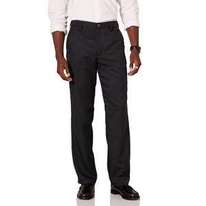 lot 4085 image: Amazon Essentials Mens Classic-Fit Expandable-Waist Flat-Front Dress Pant, Black, 40W x 29L - Retail $28