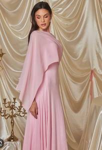 lot 4112 image: Grace K Pink Maxi Dress with Cape Detail Small - Retail $45