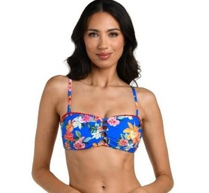 lot 4122 image: La Blanca Womens Bandeau Bikini Swimsuit Top, MultiModern Oasis, 2 - Retail $87