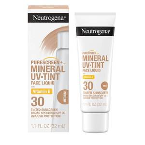 lot 4147 image: Neutrogena Mineral UV Tint Face Liquid Sunscreen - SPF 30 - 1.1oz - Retail $26